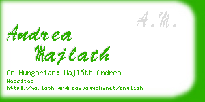 andrea majlath business card